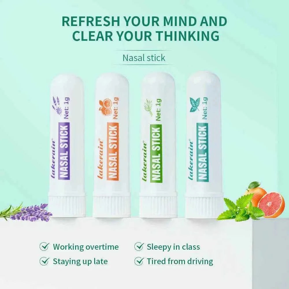 Nasal Stick Boosts Focus Inhaler Tubes Cooling Essential Oil Nasal
