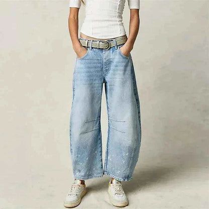 Wide Leg Jeans for Women Casual Loose Y2K Low Waist Denim Pants Boyfriend fastdrop shop