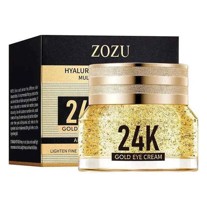 24K Gold Eye Cream with Hyaluronic Acid for Dark Circles Reduction fastdrop shop
