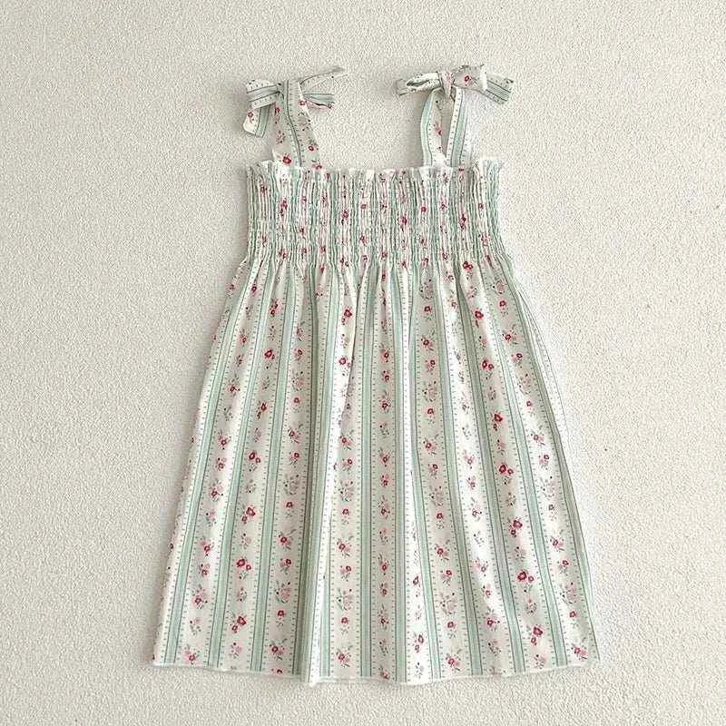 2024 New Summer Girls Princess Dress Sleeveless Cotton Printing