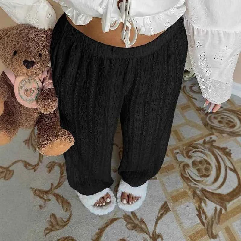 Fall 2025 Jacquard Solid Color Casual Pants