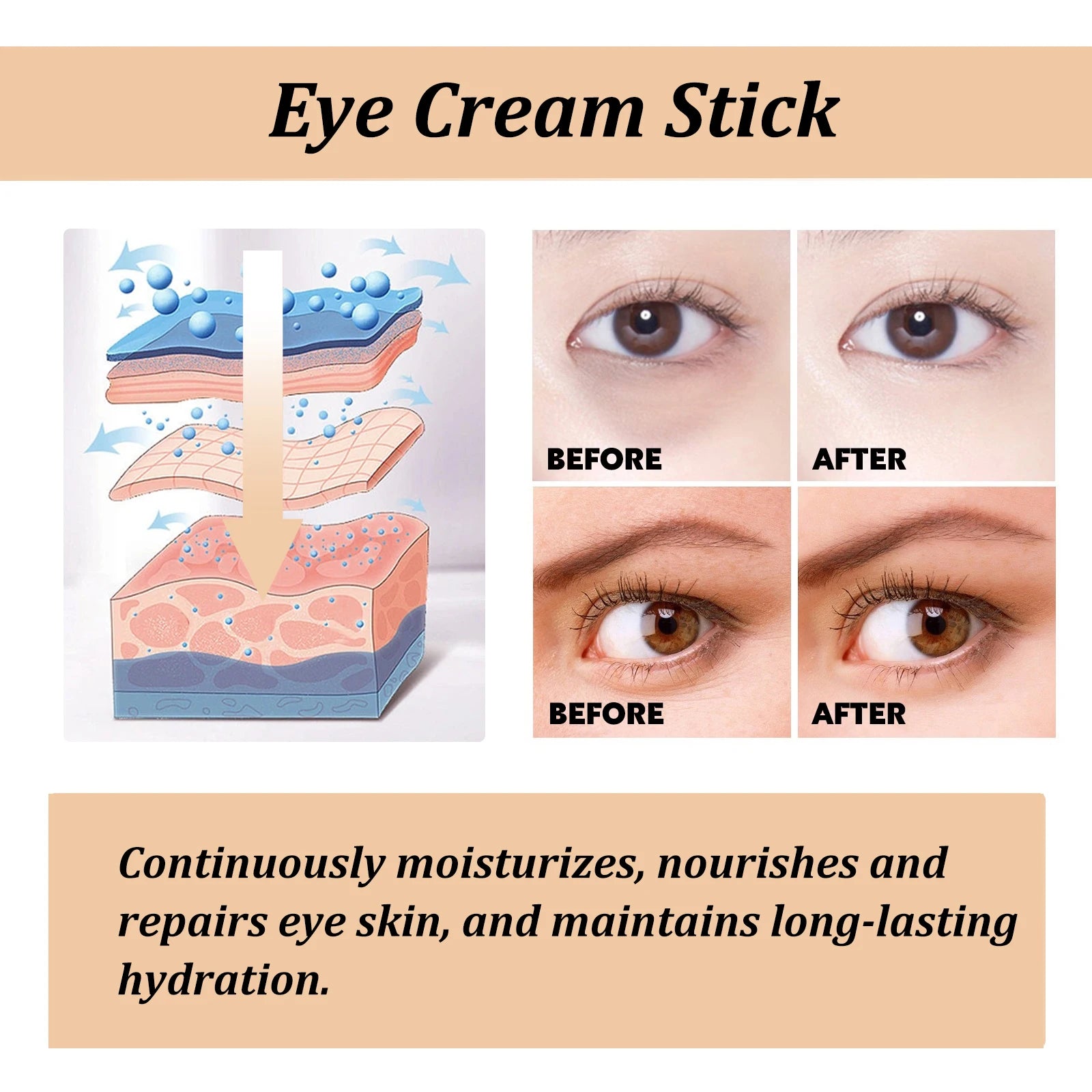 Snail Peptide Eye Cream Stick – Dark Circles & Puffiness