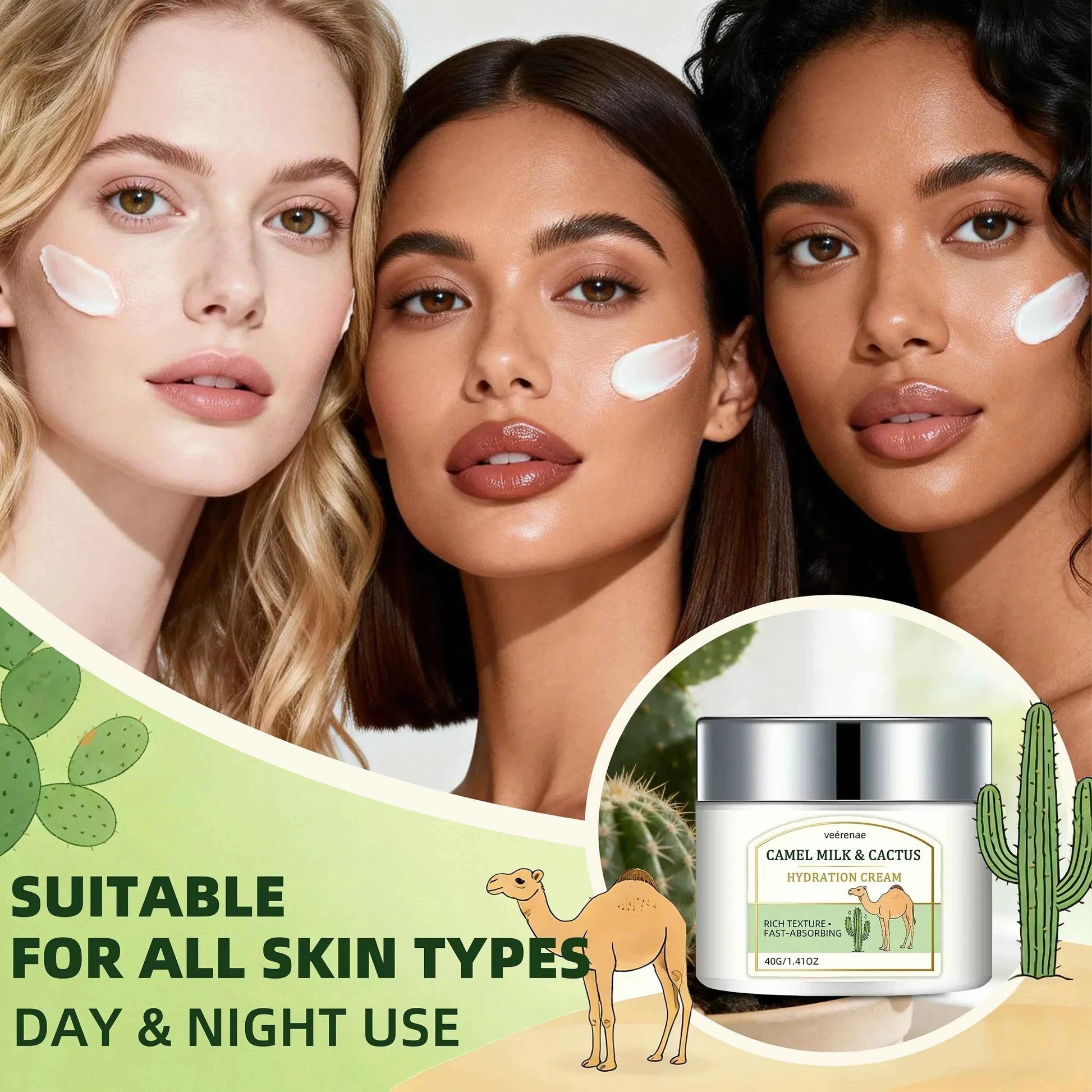 CAMEL MILK CACTUS HYDRATION CREAM – Gentle Hydration Nourishing Face