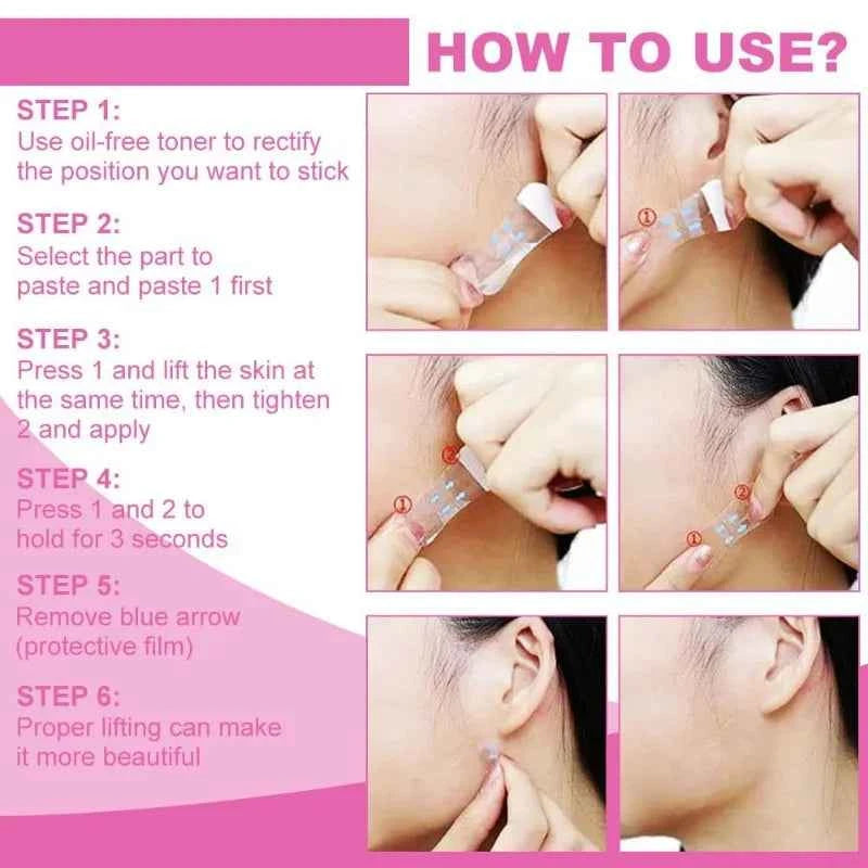 40-240Pcs/Set Invisible Facial Liftting Stickers