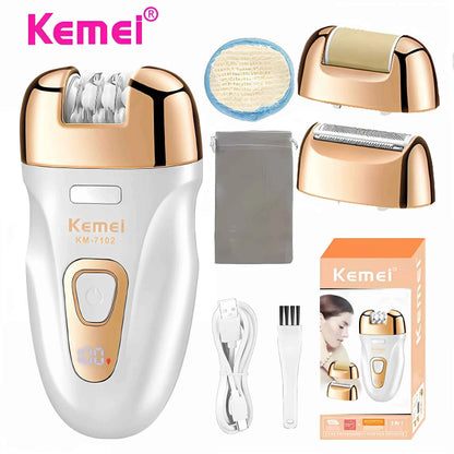 Kemei KM-7102 Hair Removal Device for Women - Effortless and Smooth Skin fastdrop shop KM-7102Color box