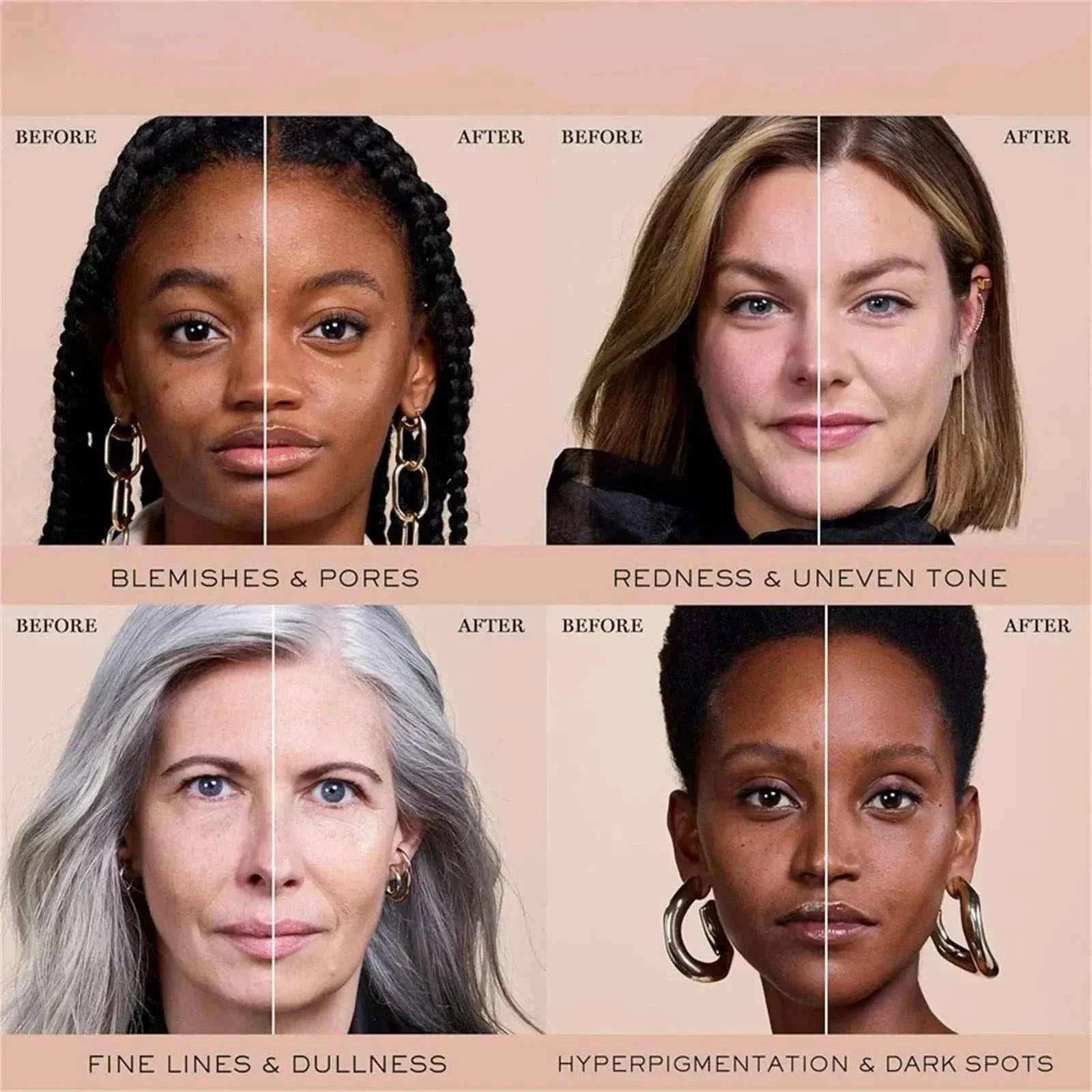 4-in-1 Foundation Magic Color Changing Foundation Liquid Soft Matte