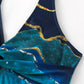 Women's One-Piece Swimsuit with V-Neck and Cross - Fastdrop shop