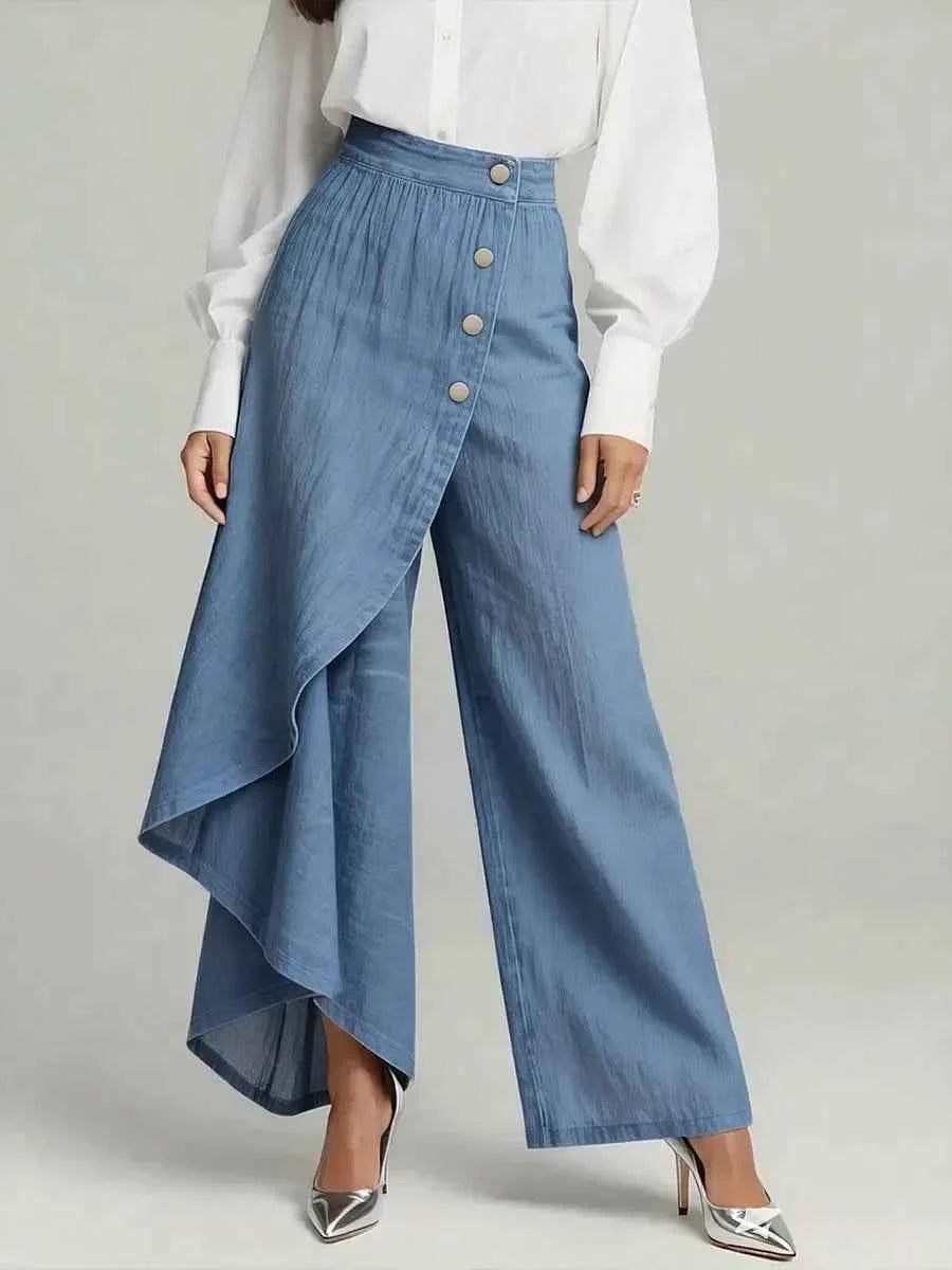 Spring Summer Fashion Long Pants New Style Long Hem Solid