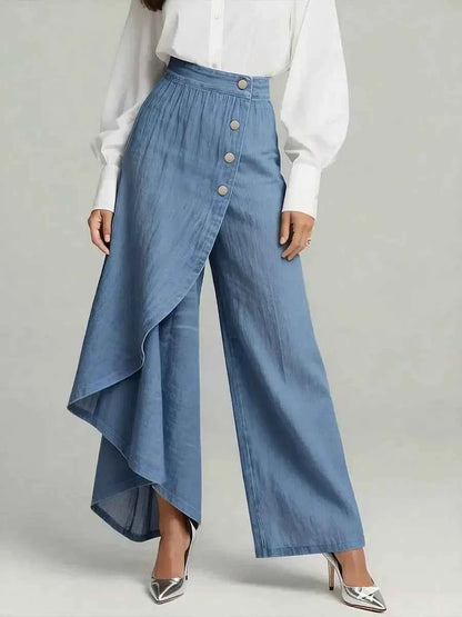 Spring Summer Fashion Long Pants New Style Long Hem Solid