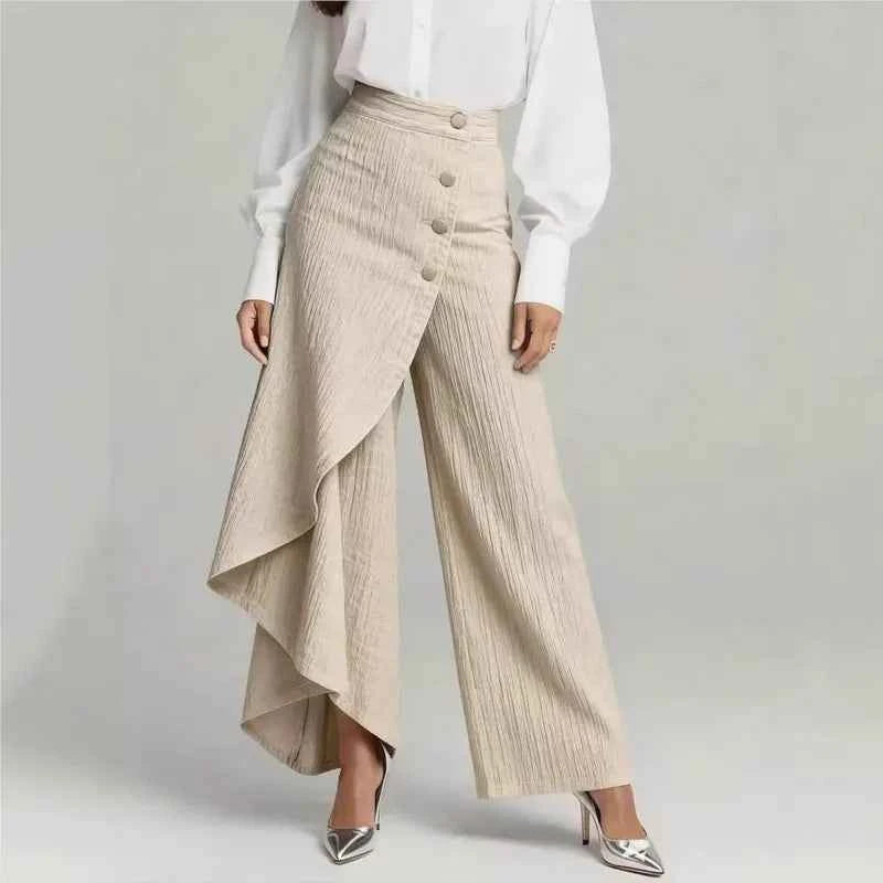 Spring Summer Fashion Long Pants New Style Long Hem Solid