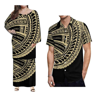 Fastdrop Shop Polynesian Women's Long Dress Puletasi - Custom Samoan Design fastdrop shop