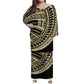 New Style Polynesian Women Long Dress Puletasi Samoan Custom