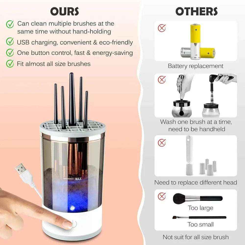 Automatic Brush Cleaner Electric Makeup