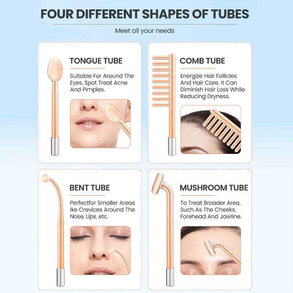 High Frequency Electrotherapy Neon Facial Skin