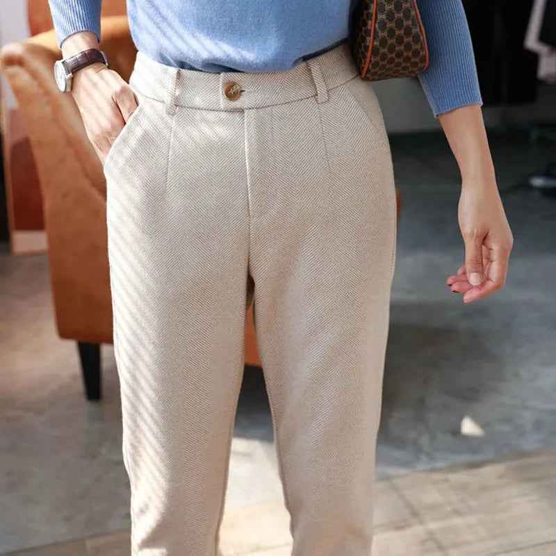 Woolen Pants Women'S Harem Pencil Pants 2026 Autum