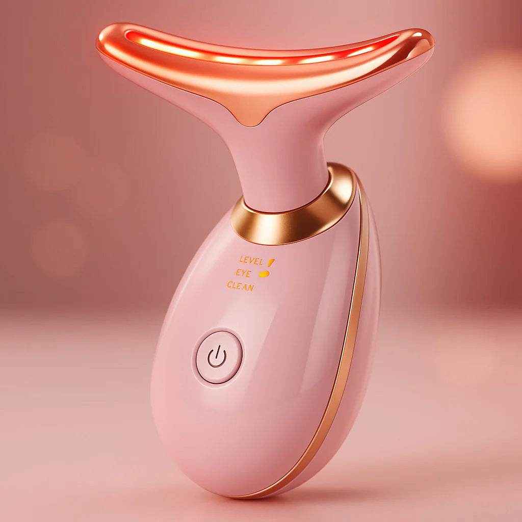 Neck Face Lifting Massager Skin Tighten Device LED anti Wrinkle Double Chin US
