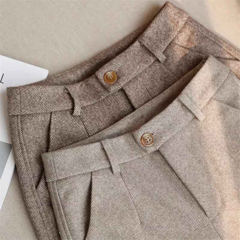Woolen Pants Women'S Harem Pencil Pants 2026 Autum