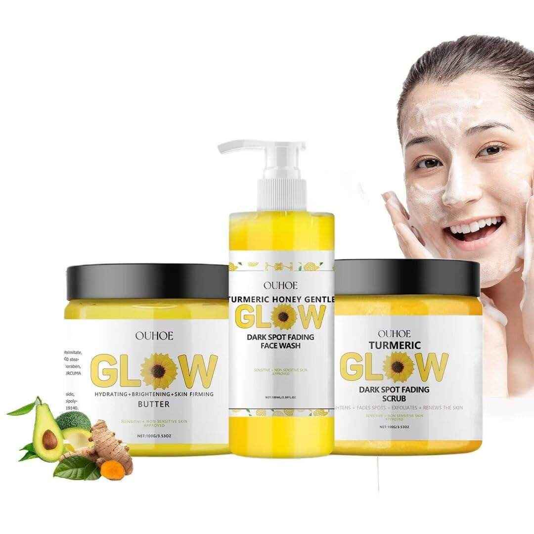 Turmeric Glow Combo Skincare Set Face Wash Scrub Butter anti Aging