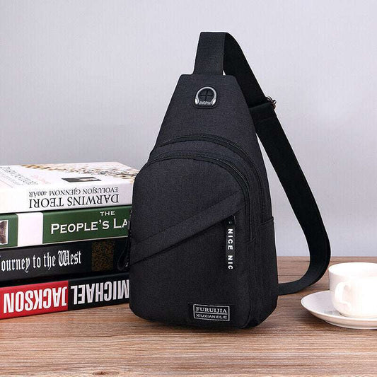 Stay stylish and organized on the go with this versatile sling bag designed for both men and women. Combining the functionality of a chest bag and the convenience of